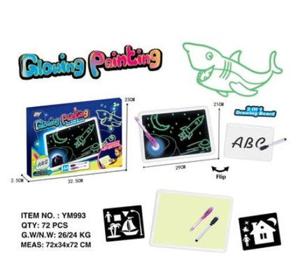 3D Magic Drawing Pad with Light Effects