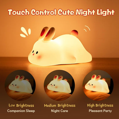 Adorable Touch-Sensitive LED Rabbit Night Light