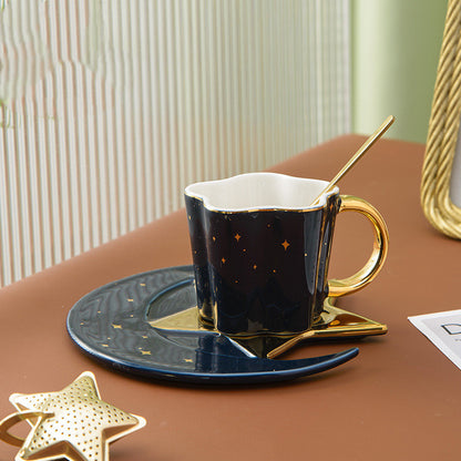 Ceramic Cup With Star And Moon