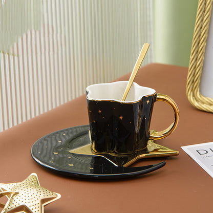 Ceramic Cup With Star And Moon