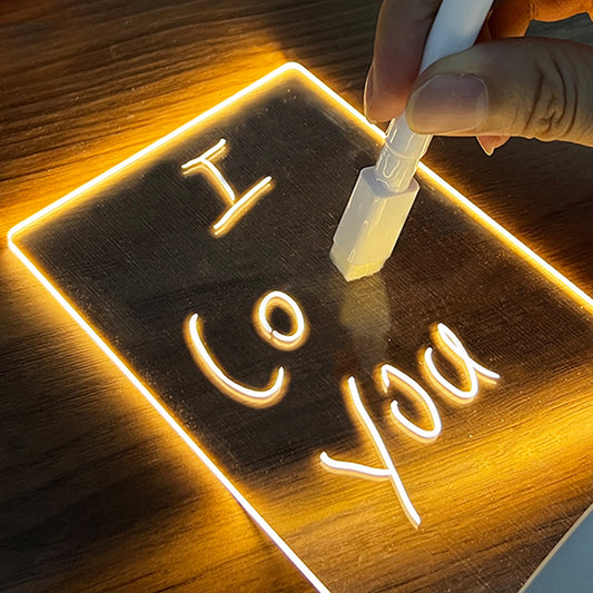 Creative USB Message Board Lamp with Erasable Pen