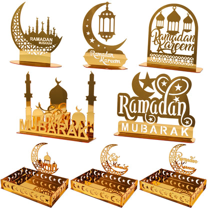 Elegant Acrylic Eid Mubarak Ornaments