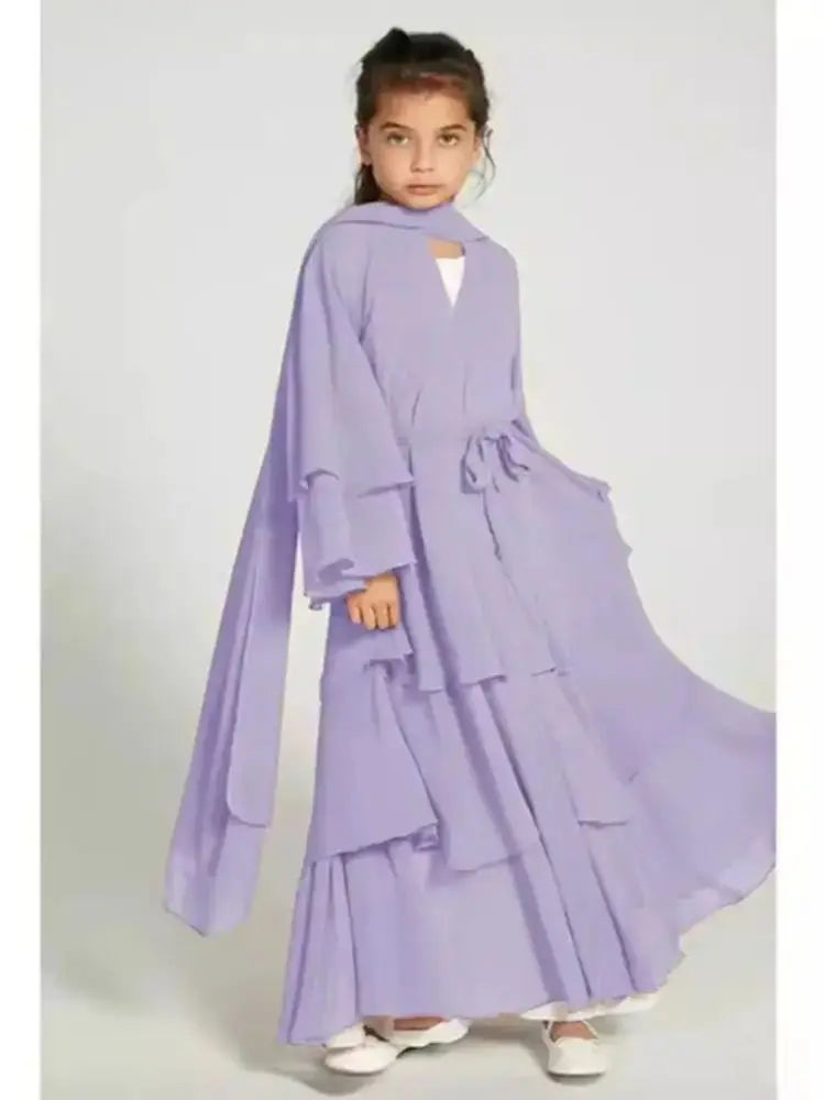 Chiffon Abaya Set for Kids – Perfect for Ramadan