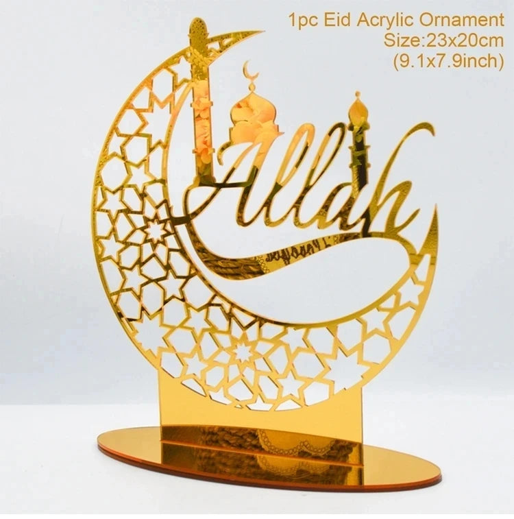 Elegant Acrylic Eid Mubarak Ornaments