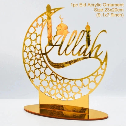 Elegant Acrylic Eid Mubarak Ornaments