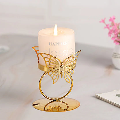 Gold Metal Eid Mubarak Candle Holder