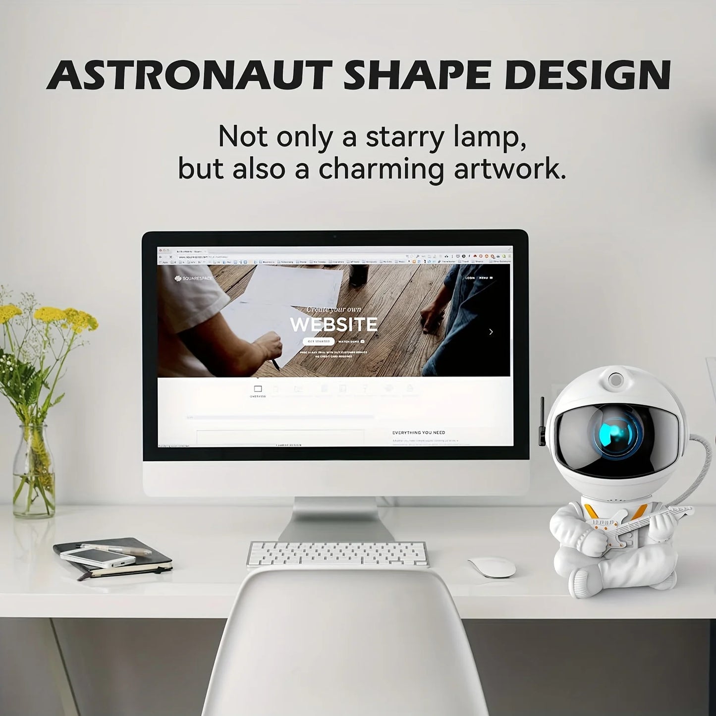 Galaxy Astronaut Star Projector LED Night Light.