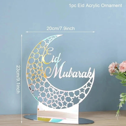 Elegant Acrylic Eid Mubarak Ornaments