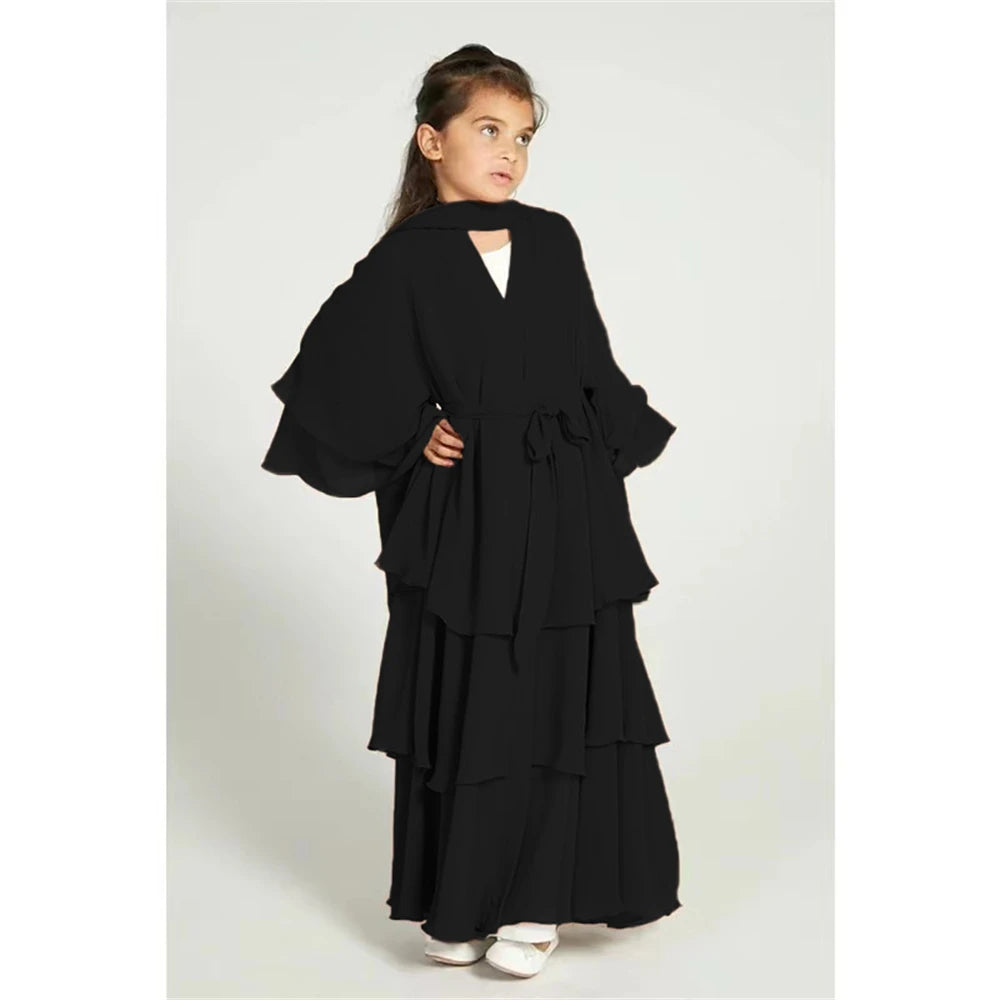 Chiffon Abaya Set for Kids – Perfect for Ramadan