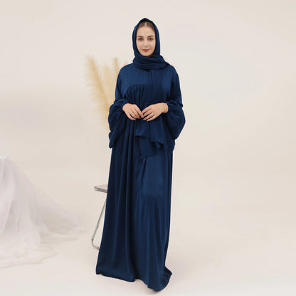 Elegant Islamic Plain Abaya with Hijab for Women - Perfect for Ramadan and Eid