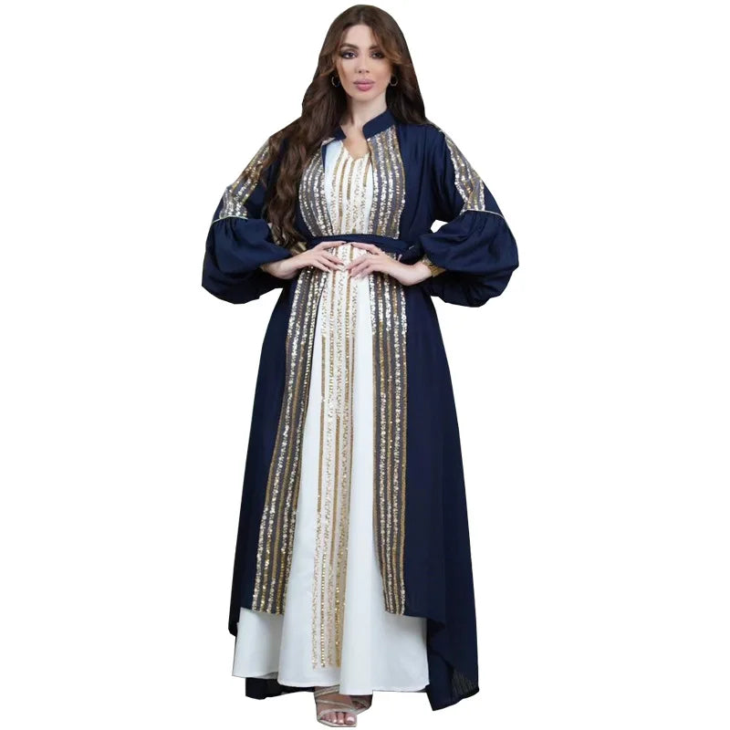 Gorgeous Embroidered Two-Piece Jalabiya Set