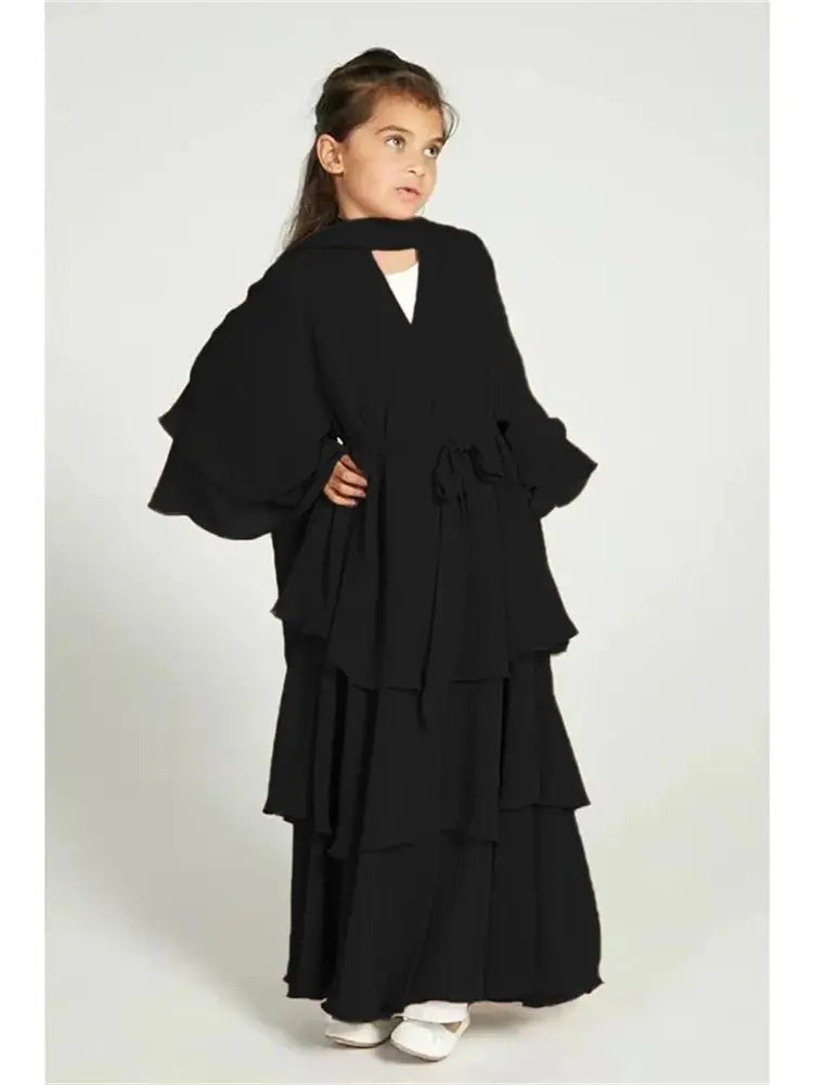 Chiffon Abaya Set for Kids – Perfect for Ramadan