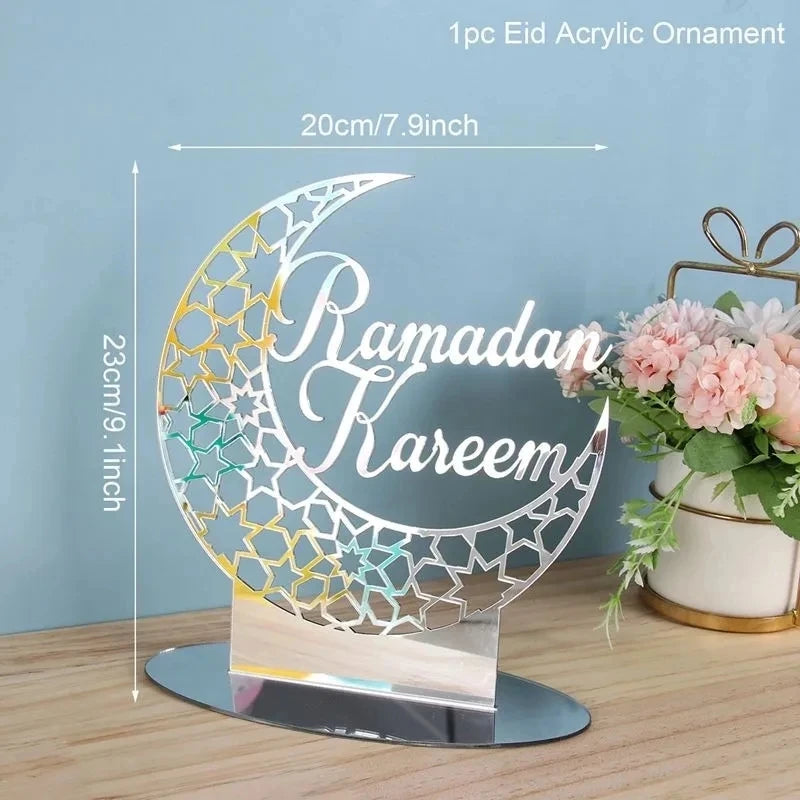 Elegant Acrylic Eid Mubarak Ornaments