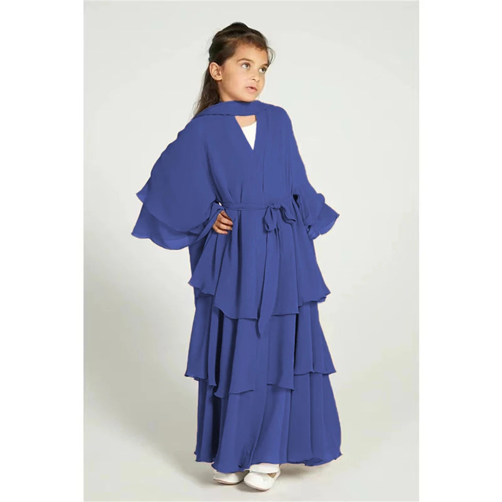 Chiffon Abaya Set for Kids – Perfect for Ramadan