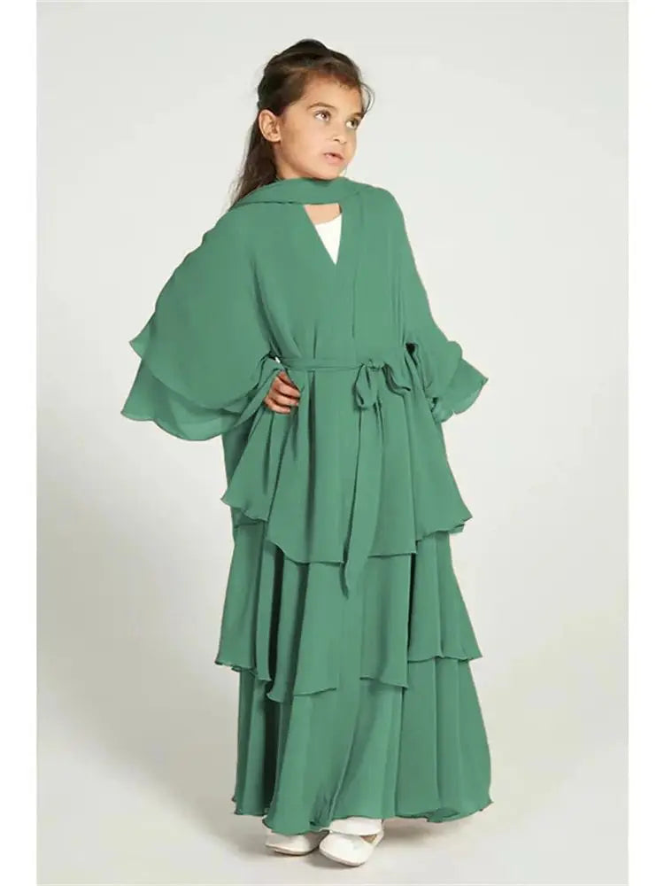 Chiffon Abaya Set for Kids – Perfect for Ramadan