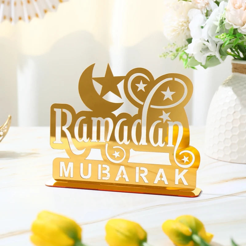 Elegant Acrylic Eid Mubarak Ornaments