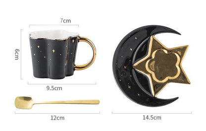 Ceramic Cup With Star And Moon