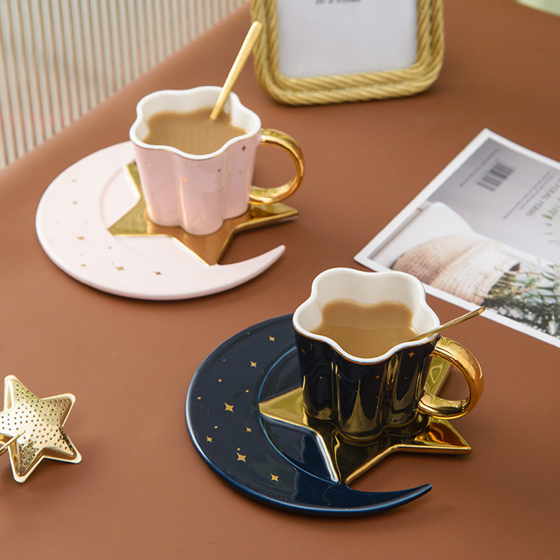 Ceramic Cup With Star And Moon