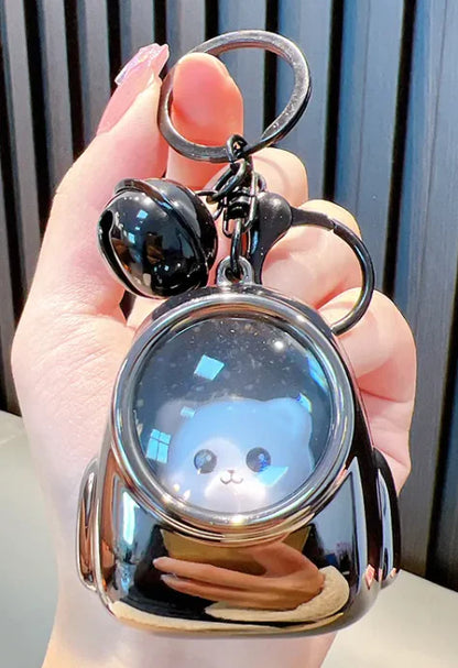 Adorable Cartoon Backpack Keychain with Bell